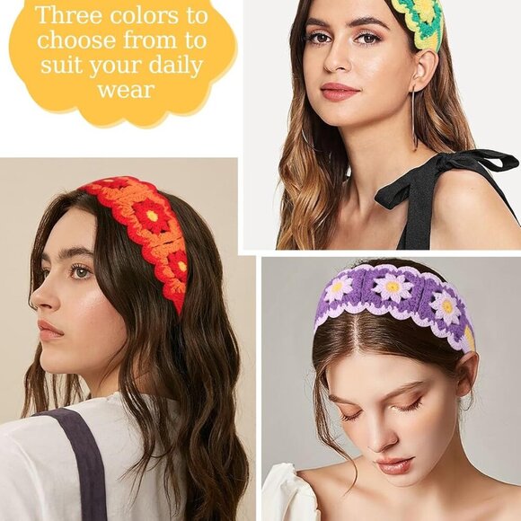 Hippie Hair Bandanas Cotton Headbands for Women Girls Adjustable Boho Floral - Picture 7 of 7